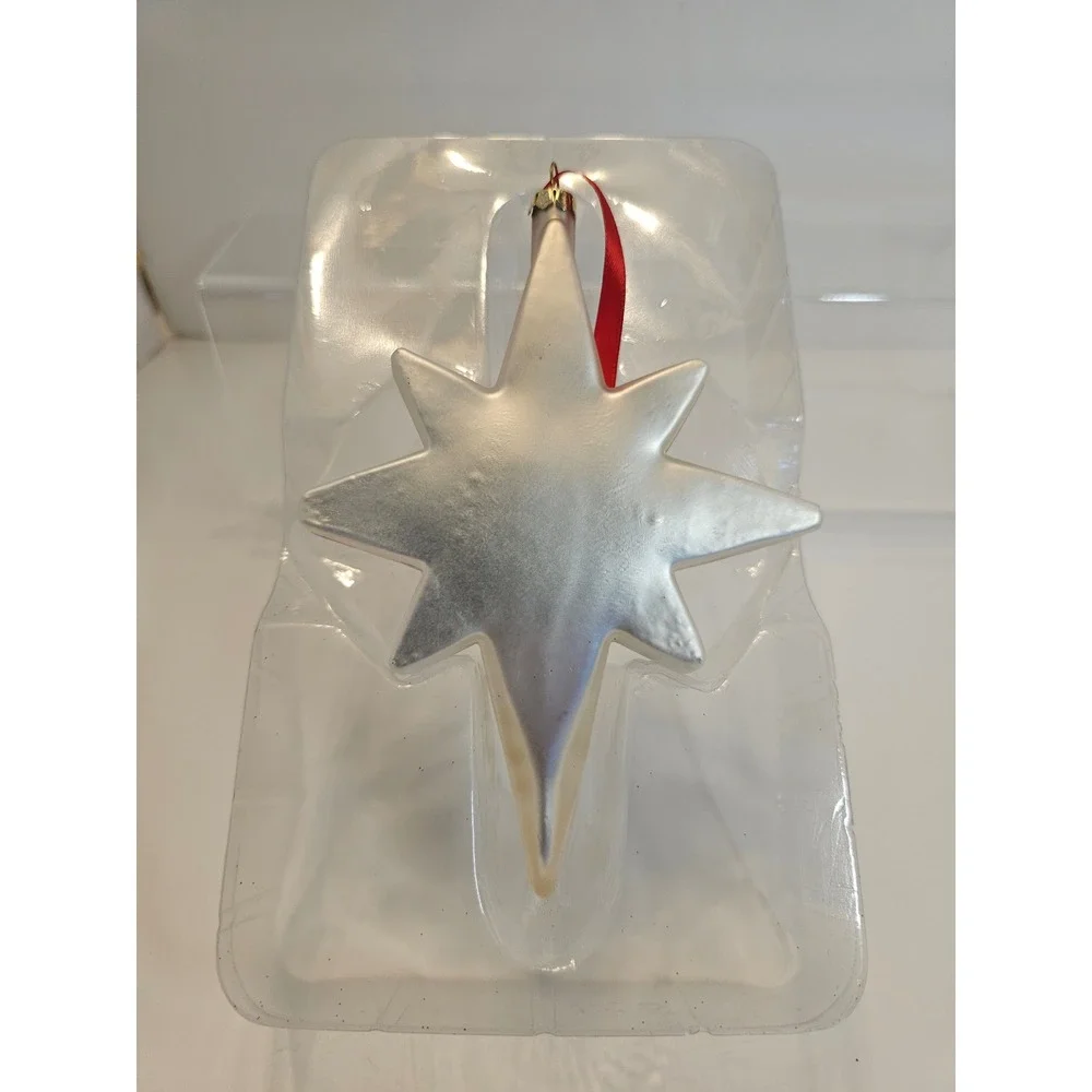 DEMDACO Mercantile Collection Blown Glass‎ Star of Bethlehem Christmas Ornament